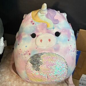 NWOT Squishmallow backpack 12”NebulaUnicorn Plush Backpack for Kids - Multicolor